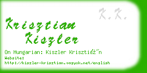 krisztian kiszler business card